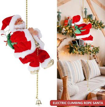 🔥2024 BEST GIFT TO FAMILY🔥 Electric Fireplace Climbing Santa Claus Musical Toys