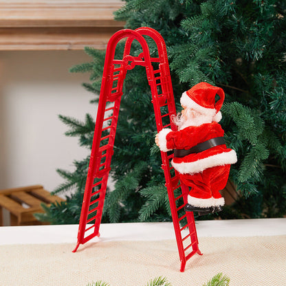 🔥2024 BEST GIFT TO FAMILY🔥 Electric Fireplace Climbing Santa Claus Musical Toys