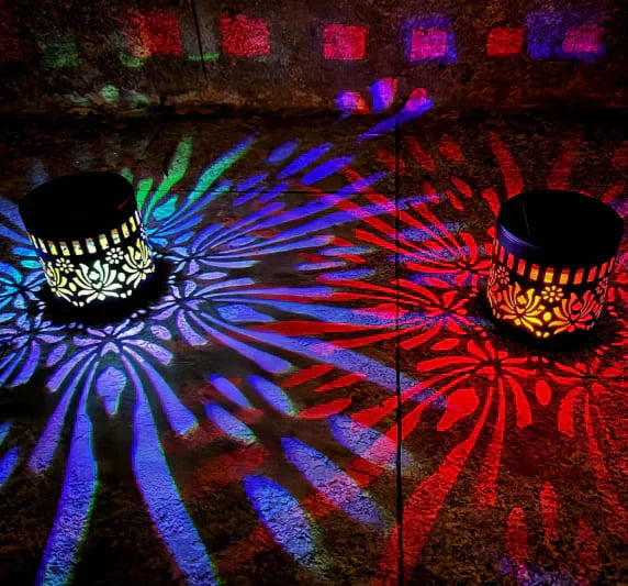 🌞 50% OFF NOW! 🌀💥Solar Mandala Wall Light Outdoor Garden Fence Projector Lamp Patio Ambient Decor