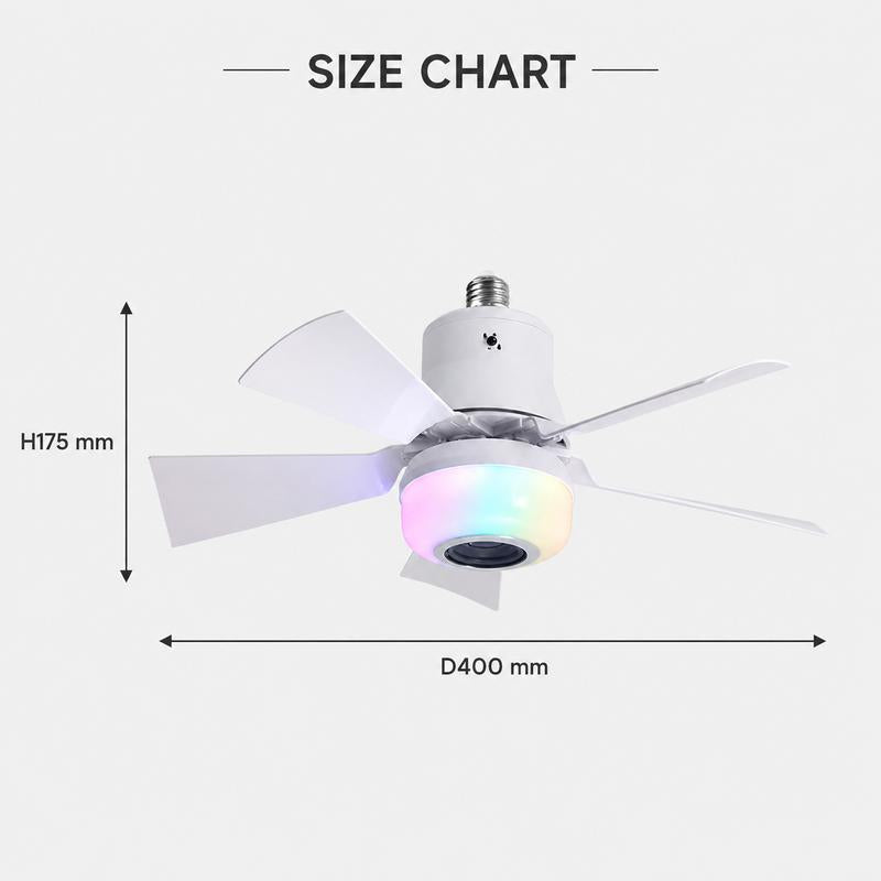 🔥💡 LAST DAY – 50% OFF! BreezGlow™ Smart Ceiling Fan Light – Bluetooth Speaker, 16M RGB Colors, E27 fit – breeze & beats in one. 🎵🌀✨