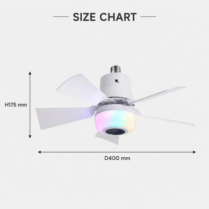 🔥💡 LAST DAY – 50% OFF! BreezGlow™ Smart Ceiling Fan Light – Bluetooth Speaker, 16M RGB Colors, E27 fit – breeze & beats in one. 🎵🌀✨