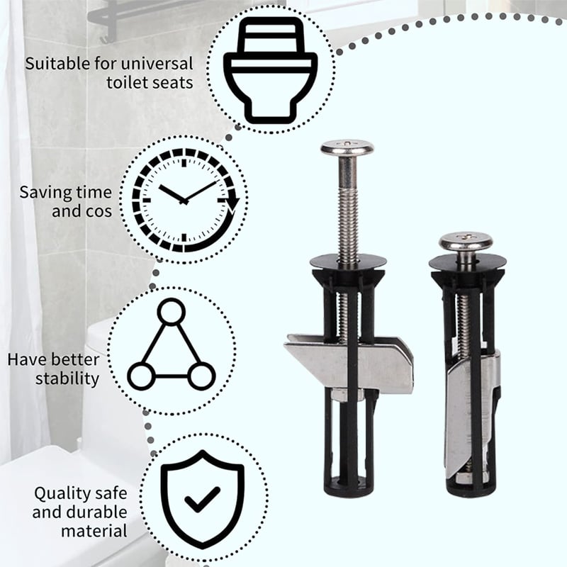 🔥LAST DAY -BUY 1 GET 1 FREE🔥Heavy Duty Toilet Seat Fixing Screws🚽