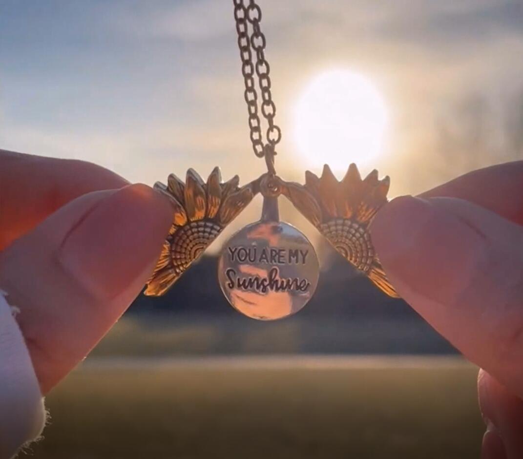 Girasol "You Are My Sunshine" necklace with storage bag