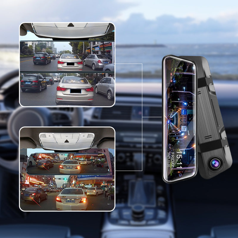 🔥2025 Hot Sale✈️Touch Screen Rear View Mirror Dash Cam Smart Mirror