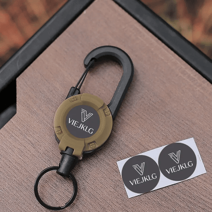 🧭🚴‍♂️🌿 LIMITED-TIME 50% OFF! Retractable Keychain with Carabiner – 65cm Steel Lanyard, ID Badge Reel, Lightweight EDC Gear for Hiking, Travel & Work 🔗🏞️