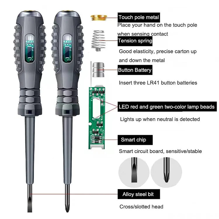 💥Big Sales now - 50% OFF🧰🪛2-in-1  High Torque Strong Magnetic Screwdriver Electricity Detector