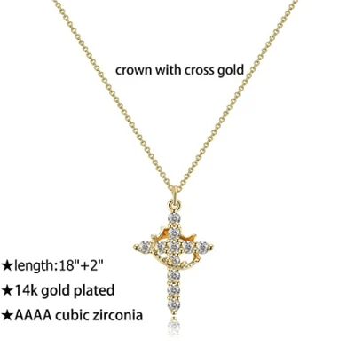 🎁2025 New Crown with Cross Pendant Necklace