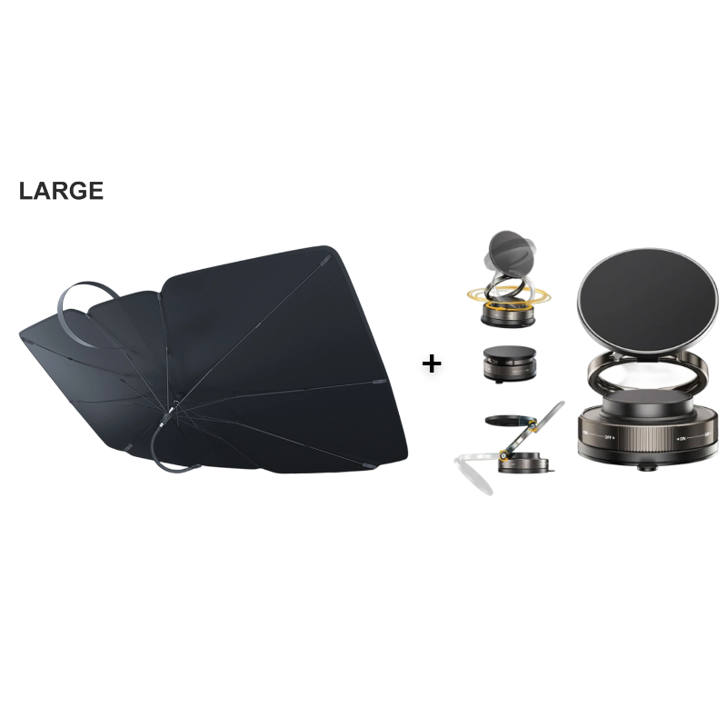 🔥Limited Time Promotion 50% OFF🔥Bendable Handle Car Windshield Sunshade Umbrella
