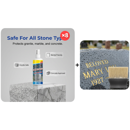 ⏰🎁Headstone Cleaning & Restoration Spray – Remove Stains Instantly