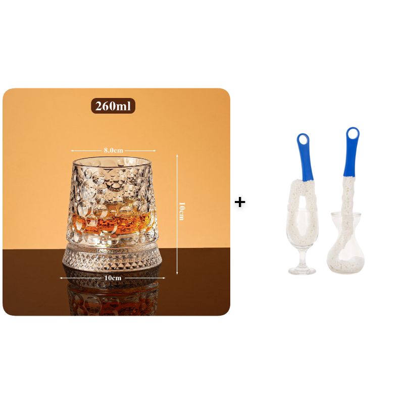 🔥360° Rotating Whiskey Glass Tumbler