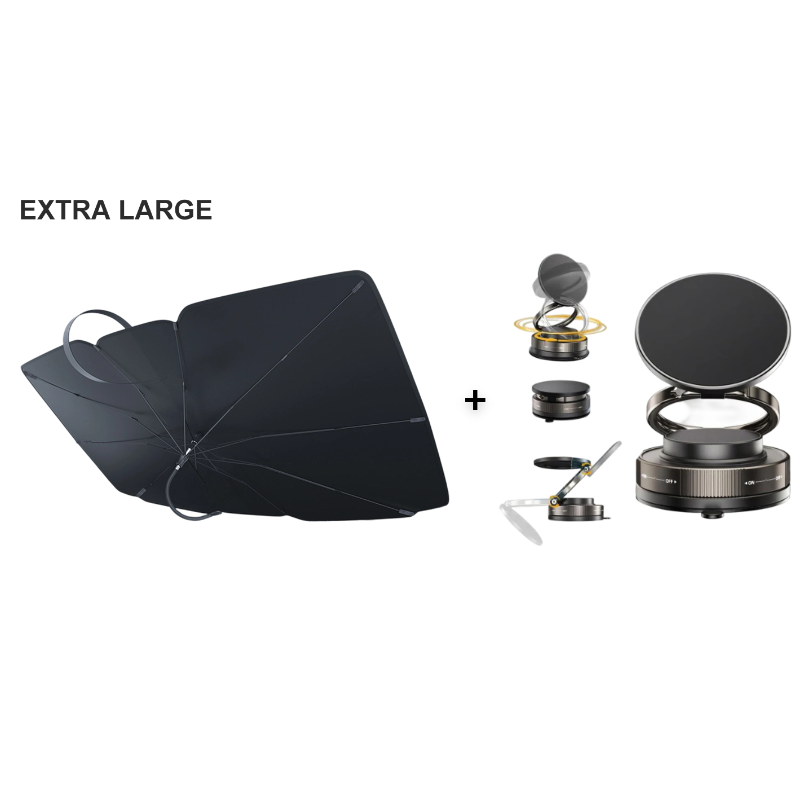 🔥Limited Time Promotion 50% OFF🔥Bendable Handle Car Windshield Sunshade Umbrella