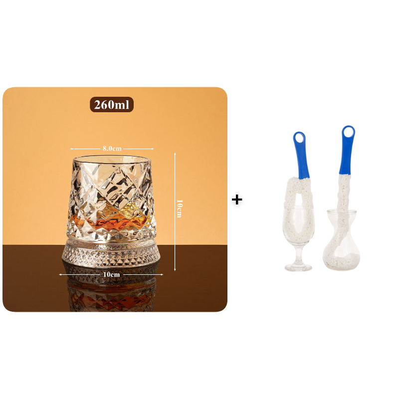🔥360° Rotating Whiskey Glass Tumbler