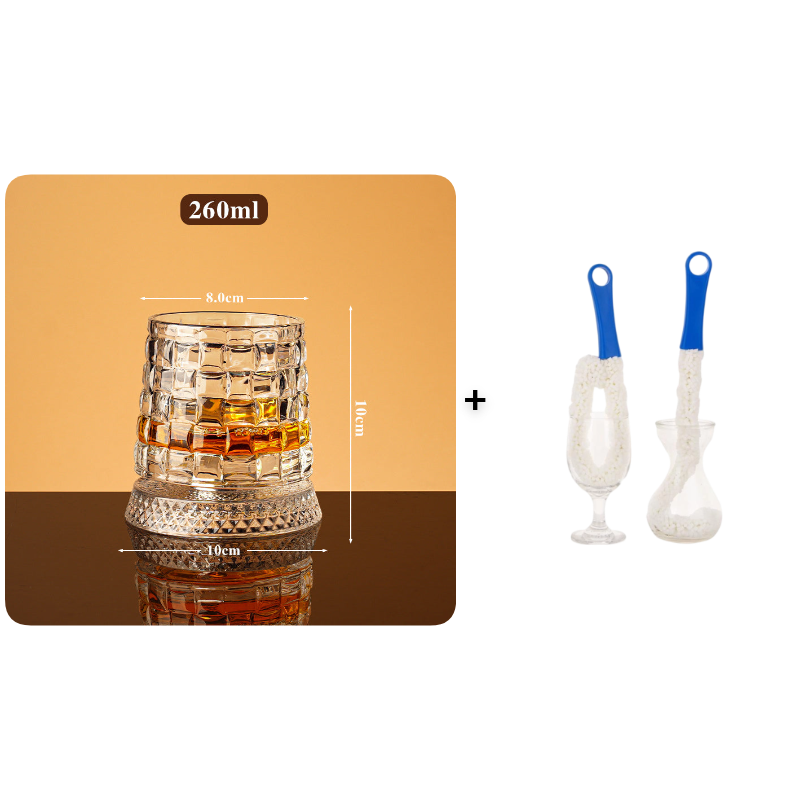 🔥360° Rotating Whiskey Glass Tumbler