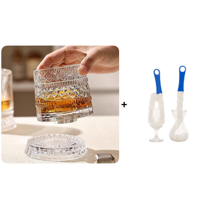 🔥360° Rotating Whiskey Glass Tumbler