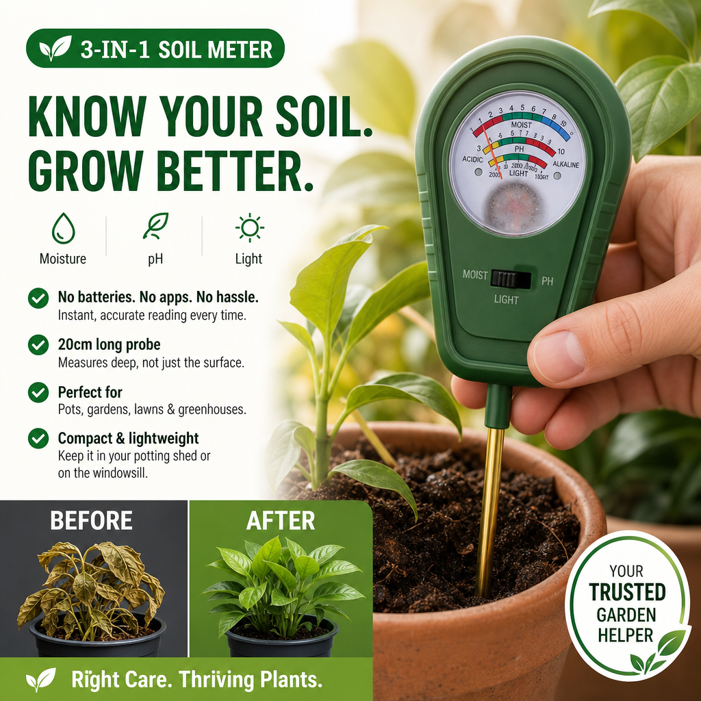 🔥Limited Time Promotion 50% OFF🔥3-in-1 Soil Detector with Pointer Display