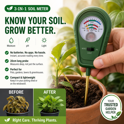 🔥Limited Time Promotion 50% OFF🔥3-in-1 Soil Detector with Pointer Display