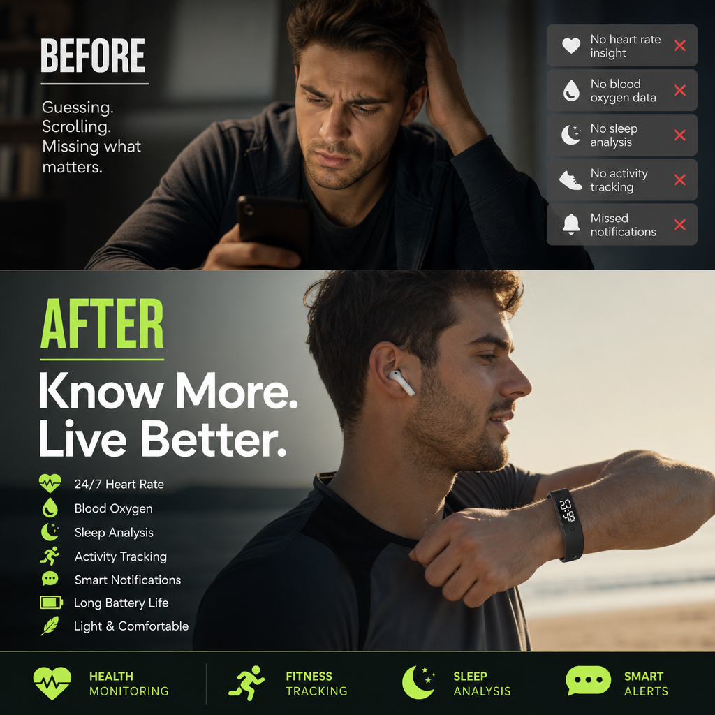 ⌚ 2026 Sale — Over 27100 Sold!✨Smart Sensor Bracelet – All-Day Health Tracking 💓