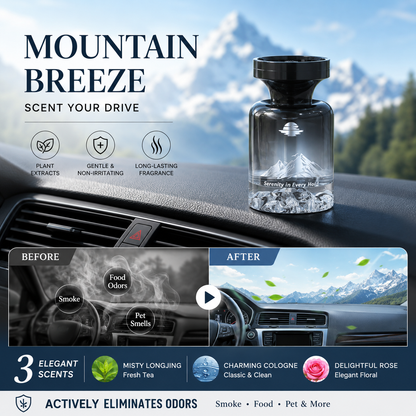 🥳2026 HOT SALE🥳🌿 50% OFF!🚗 110ml Long-Lasting Car Air Freshener – Natural plant extracts, eliminates smoke & pet odours. Weeks of freshness. Mountain design. Breath easy! 💨✨