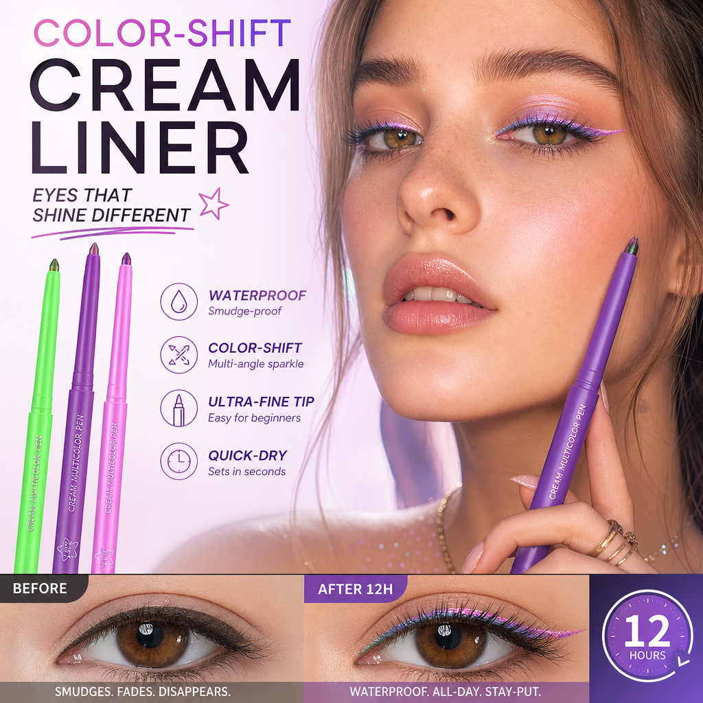 Buy 1 Get 1 Free · Smudgeproof Color-Shift Eyeliner ✨