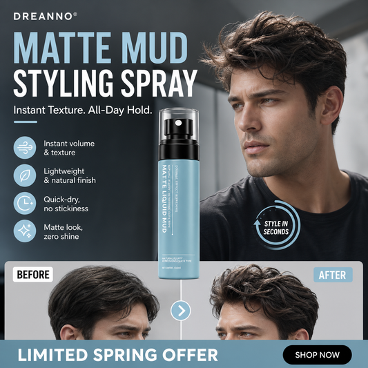 🔥Last day of the limited-time 50% off sale!🔥Men's Quick-Dry Matte Styling Mud Spray