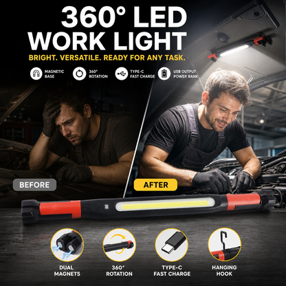 📢 Limited-time 49% off offer! 💡 4-in-1 Rechargeable Work Light – Hands-Free, Anywhere
