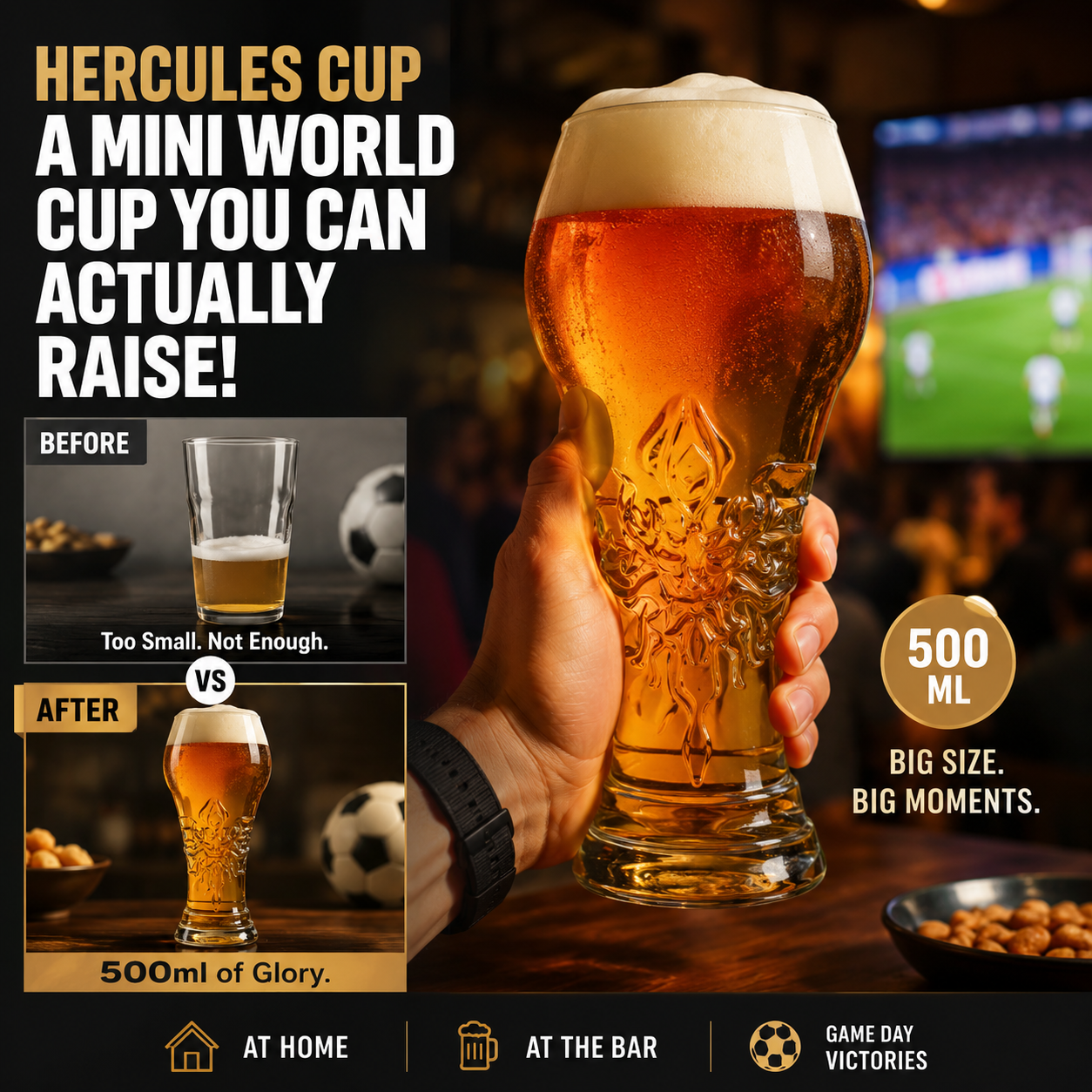 🔥Limited Time Promotion 50% OFF🔥Large Capacity Ornate Embossed Beer Glass