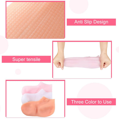 🔥Get 3 items when you buy 1！✨️Enjoy a foot spa anytime anywhere！👣Moisturizing Foot Mask Exfoliating Silicone Socks Beach Protective Socks(3pcs)