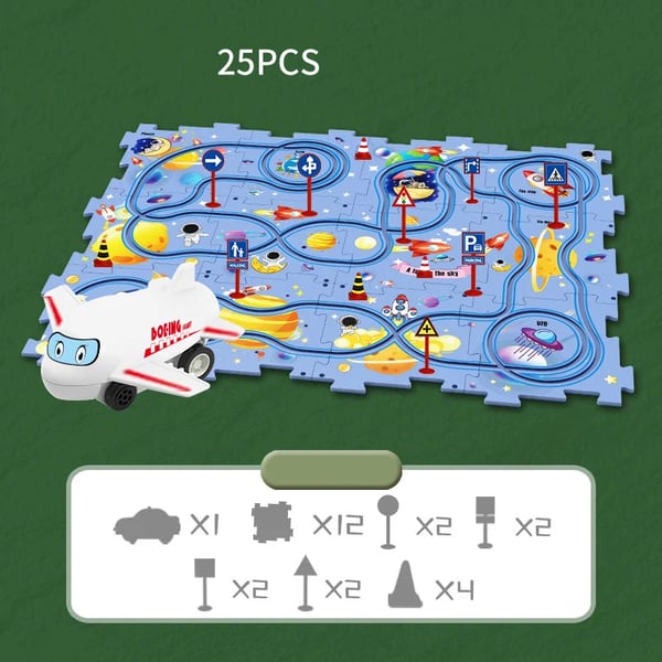 😍49%OFF🎁Best gift for your kids🧩Children's Educational Puzzle Track Car Play Set🧩