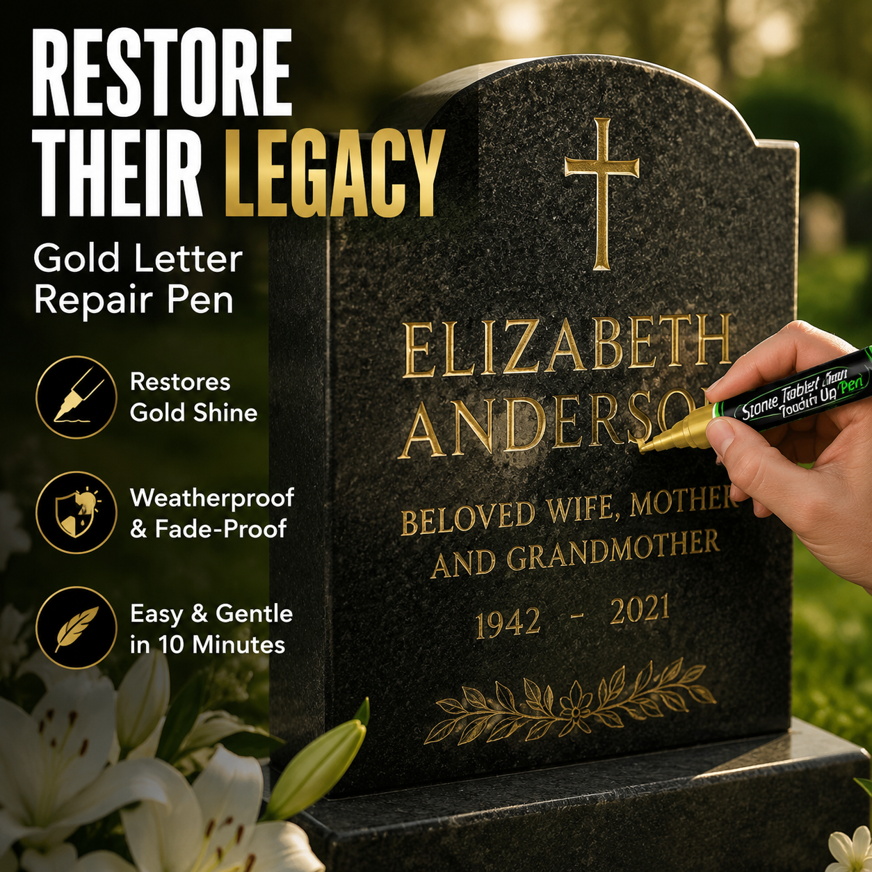 🐦Golden Tombstone Marker Pen