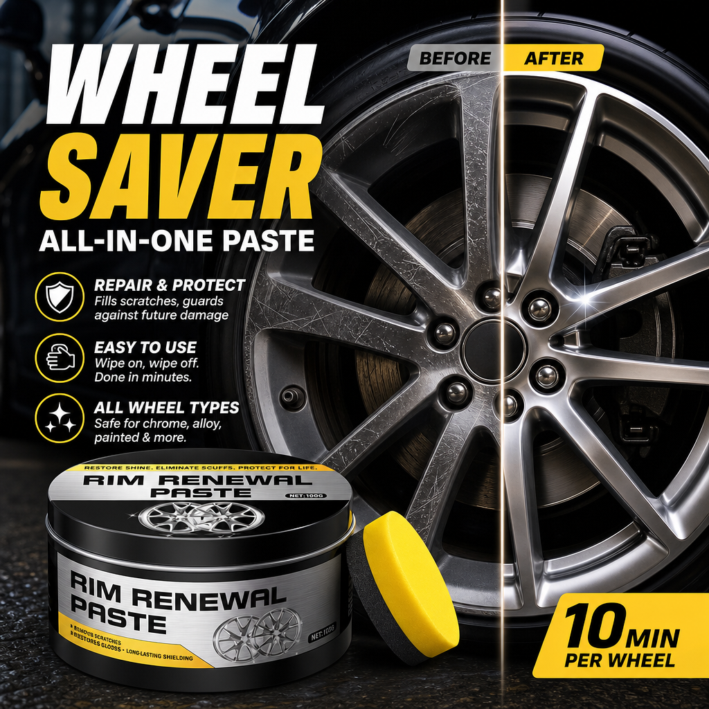 🔥Buy 1 Get 1 Free(each only 8.5$!!!)🔥50K+ SOLD!💨✨All-in-One Wheel Care & Restoration Paste
