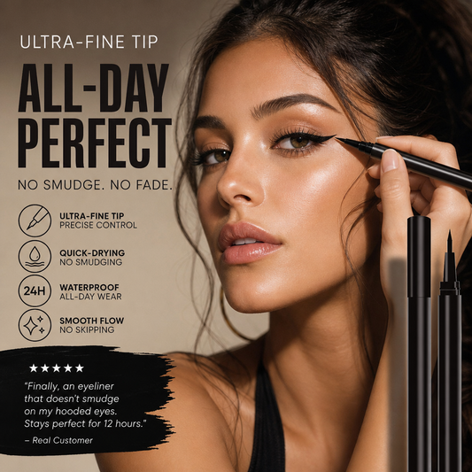 🥳2026 HOT SALE🥳💞50K+ SOLD!👁️💧 BUY 2 GET 1 FREE! Waterproof Liquid Eyeliner – Ultra‑fine tip, fast‑drying, 12H wear. No smudge, no fade. Gentle on eyes. 🖌️✨