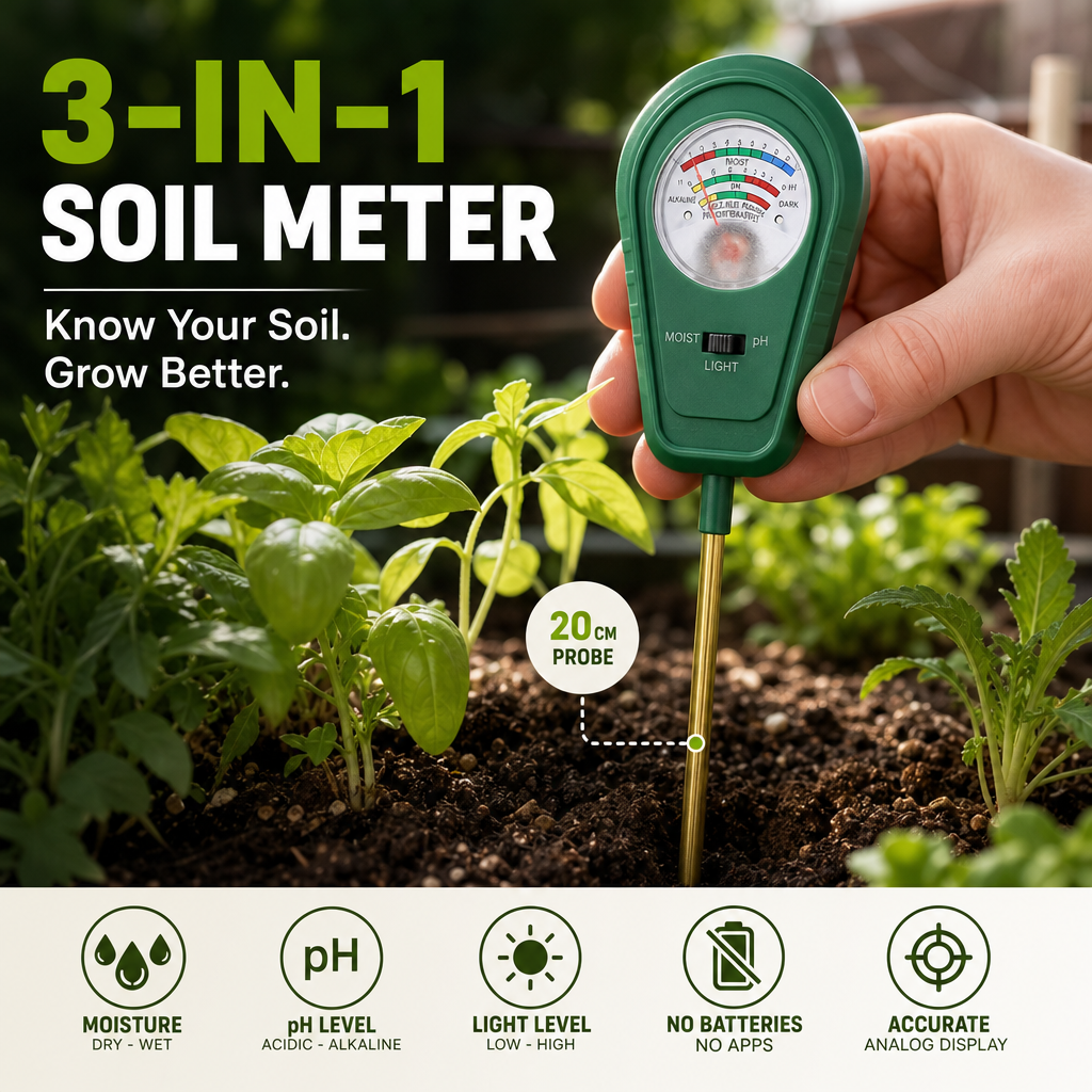 🔥Limited Time Promotion 50% OFF🔥3-in-1 Soil Detector with Pointer Display