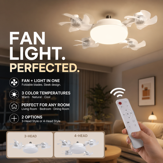🔥Last day of the limited-time 50% off sale!🔥Remote-Controlled LED Ceiling Fan Light