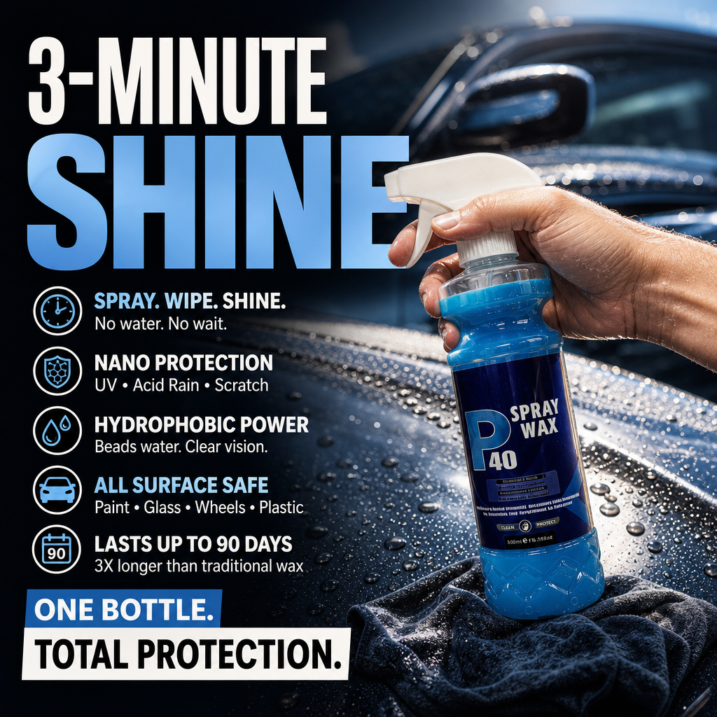 🚗 BUY 2 GET 1 FREE! ✨ Car Detailing Liquid Wax Spray – Hydrophobic & UV protection – Quick shine, no streaks – perfect for paint, glass or plastic – easy spray-on formula 🧼