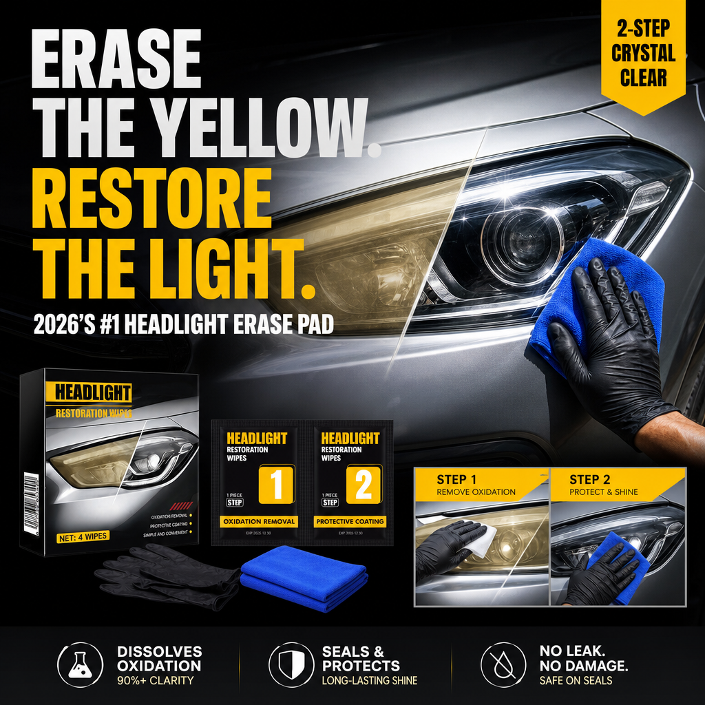 📢📢Buy 5 get 5 free⏰2-Step Car Headlight Restoration Wipe Kit