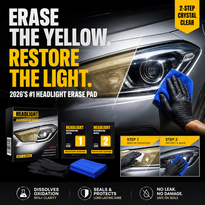 📢📢Buy 5 get 5 free⏰2-Step Car Headlight Restoration Wipe Kit