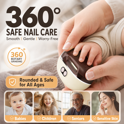 🎉 2026 Sale — Over 113,000 Sold! ✂️ 2-in-1 Smart Electric Nail Clipper & Polisher – Anti-Pinch Safety & LED Light 💅