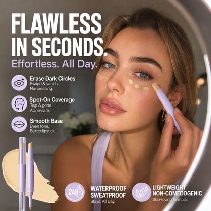 🔥Limited Time Promotion 50% OFF🔥2-in-1 Concealer Pen – 24H Waterproof & Flawless Finish