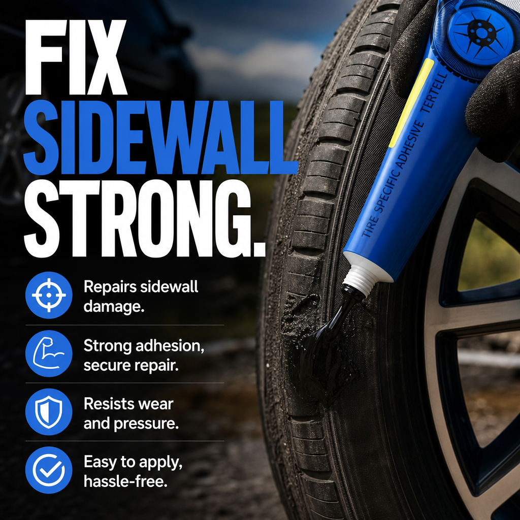 🔥Black Tire Repair Glue for Sidewall Bonding