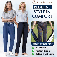 🔥LAST DAY SALE - ONLY £14.98!!⚡50K+ SOLD!🔥Women's Ultra Soft Stretch Perfect Drape Casual Pants👖🎁
