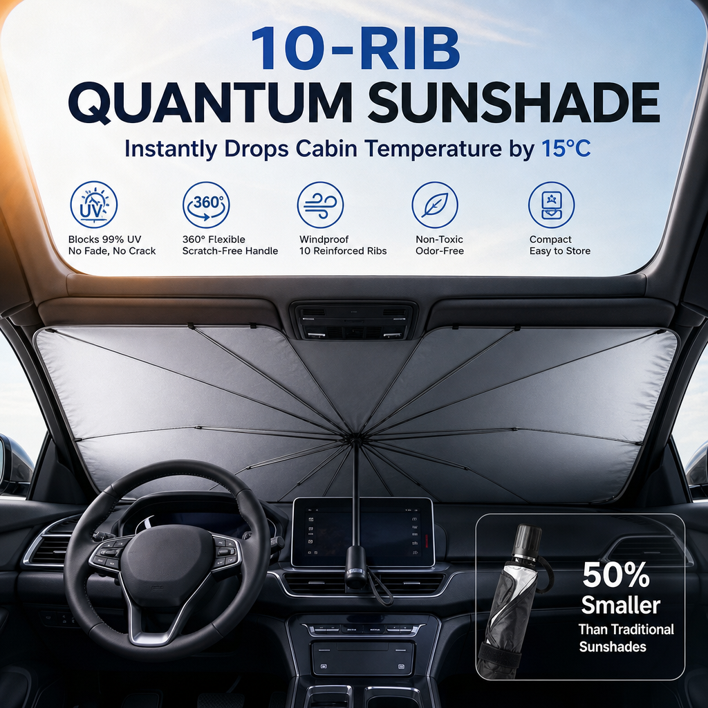 Car Windshield Sun Shade Umbrella - Foldable Car Umbrella Sunshade Cover UV Block Car Front Window