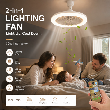 📢📢50% OFF !! ⏰ LED Ceiling Fan with Remote Control & Three-Colour Dimming – 3 Speeds, Quiet Motor – Perfect for bedrooms, living rooms or offices – energy-saving and silent 🔇