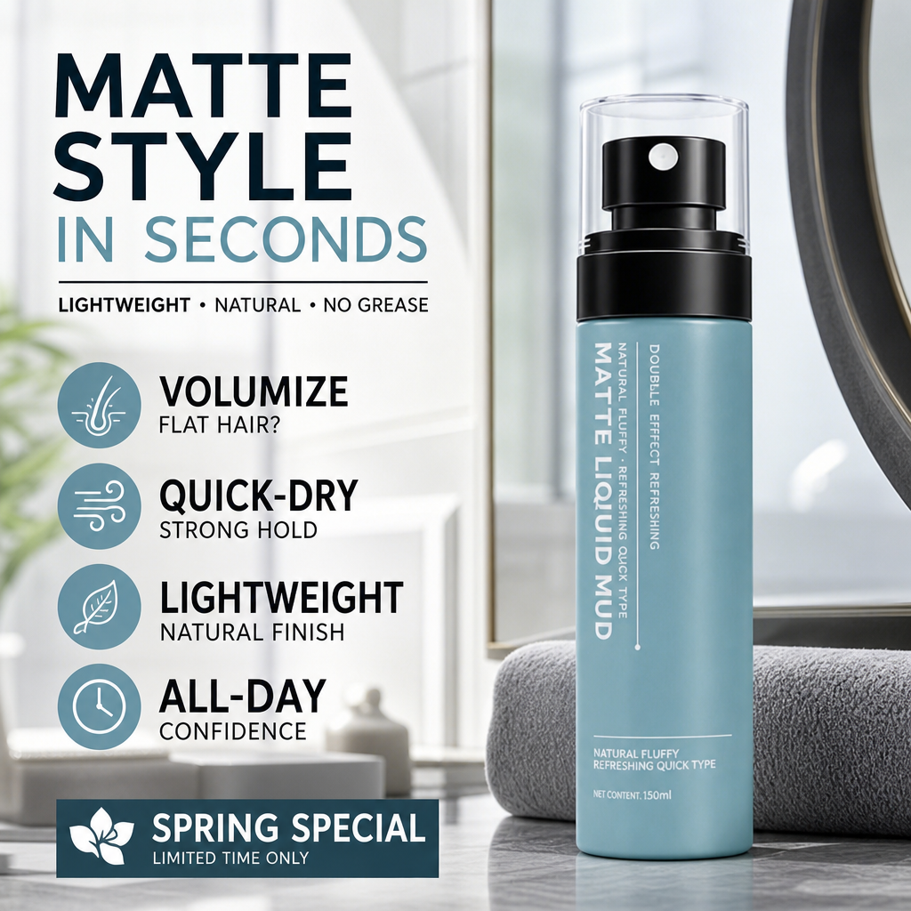 🔥Last day of the limited-time 50% off sale!🔥Men's Quick-Dry Matte Styling Mud Spray