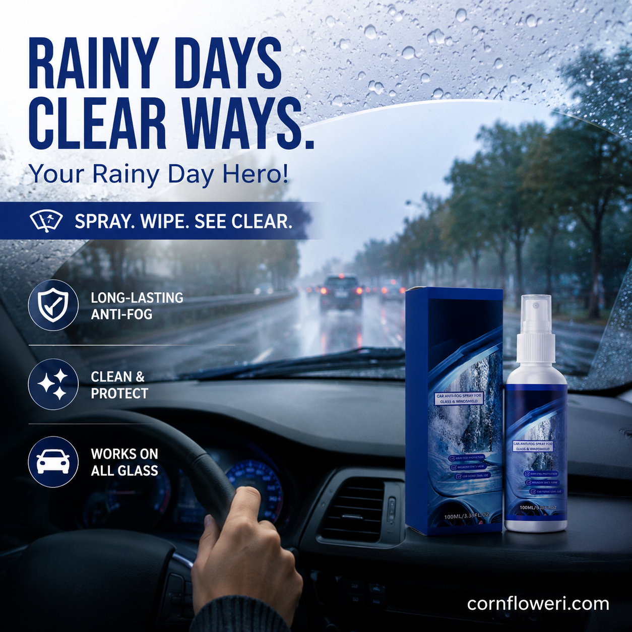 Anti-Fog Spray for Automotive Glass