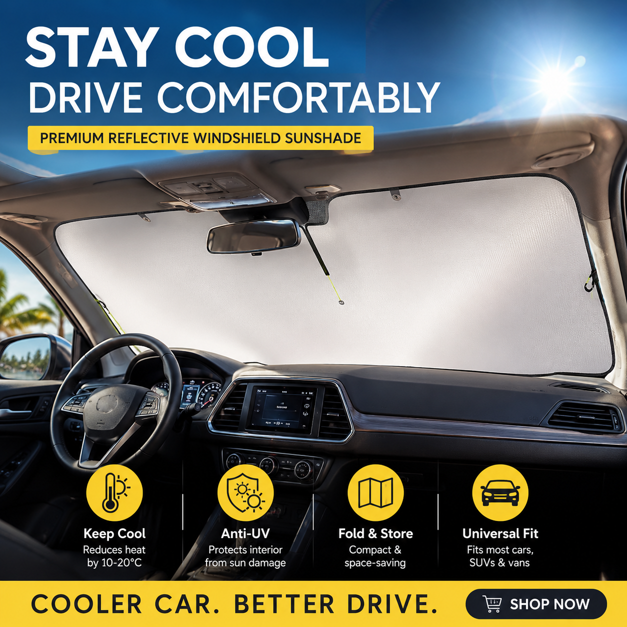 🔥Car Sunshade Protect Your Car From The Heat