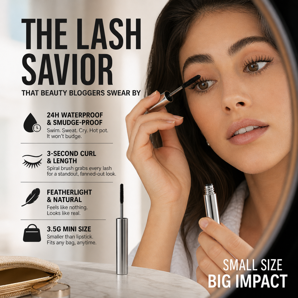 🔥 50% OFF · Waterproof Curling & Lengthening Mascara ✨