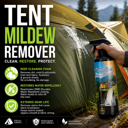 🥳2026 HOT SALE🥳💞50K+ SOLD!🧴✨ 50% OFF! Outdoor Mildew Stain Cleaner – Spray on, wipes off mold instantly. Eco‑friendly, won‘t ruin waterproofing. Tent, awning, shower curtain – all like new! 🏕️💪