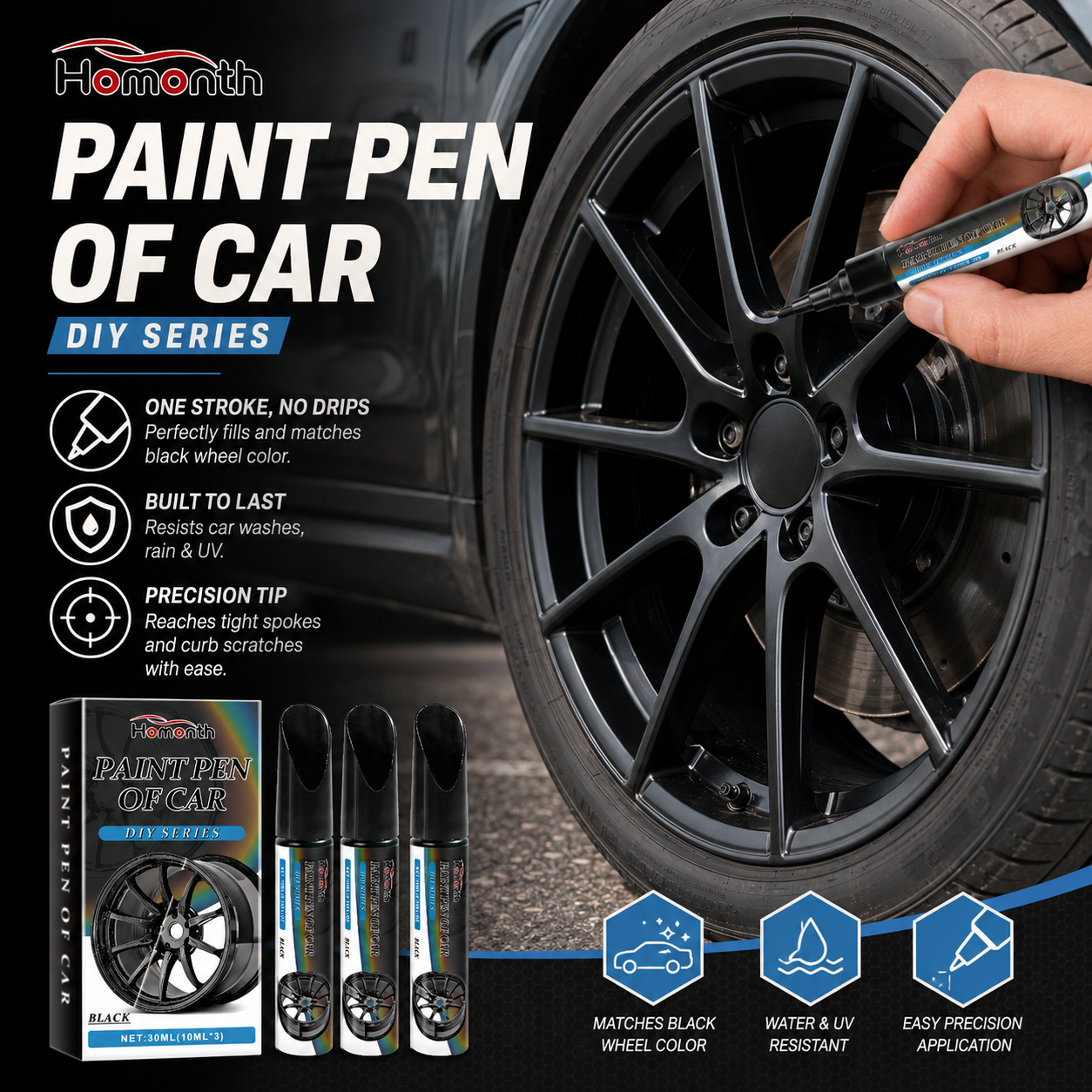 🥳2026 HOT SALE🥳💞50K+ SOLD!🛠️🚗 50% OFF! Magic Car Scratch Repair Pen – Fix rim scratches in minutes. Permanent, no‑drip formula. Includes clear coat. ✨🔧