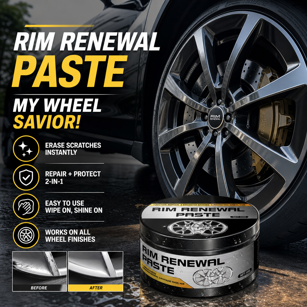 🔥Buy 1 Get 1 Free(each only 8.5$!!!)🔥50K+ SOLD!💨✨All-in-One Wheel Care & Restoration Paste