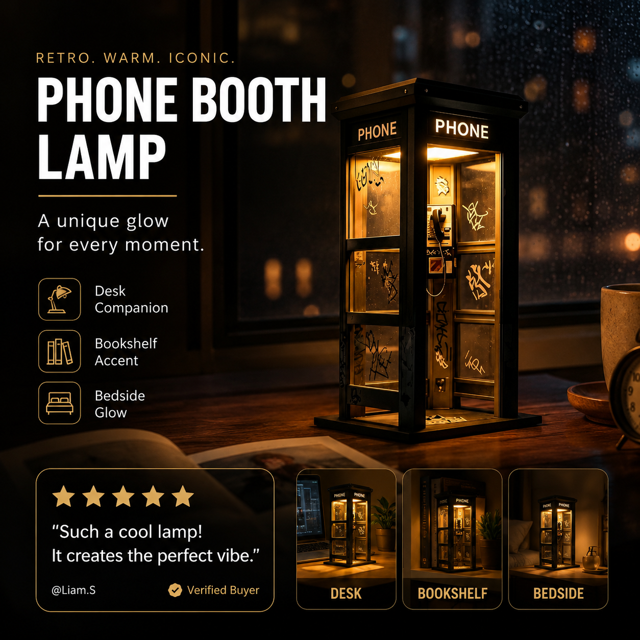 📞50% OFF NOW✨Vintage Phone Booth Ambient Lamp
